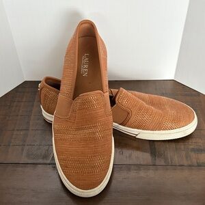 Lauren Ralph Lauren Women's Tan Slip-On Sneakers